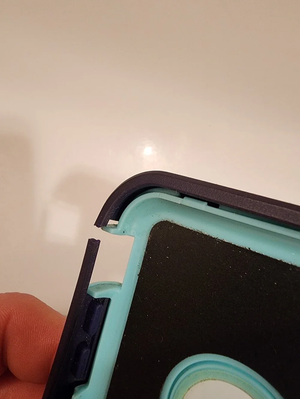 Apple iPhone X/XS Rugged (Otterbox-LIKE) Purple and Teal Phone Case